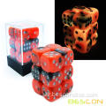 Bescon two tine fulow dice d6 16mm 12pcs مجموعة ، 16 مم ستة جوانب يموت (12) كتلة من الزهر المتوهج